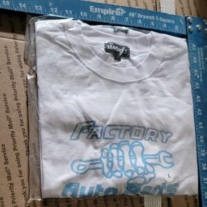 Arket White and Blue Graphic Tee